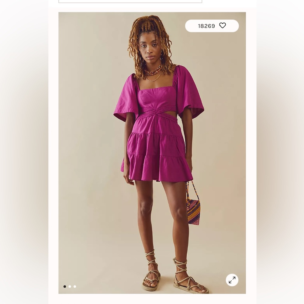 Free People Cross of Light mini dress size XS in Raspberry Sorbet